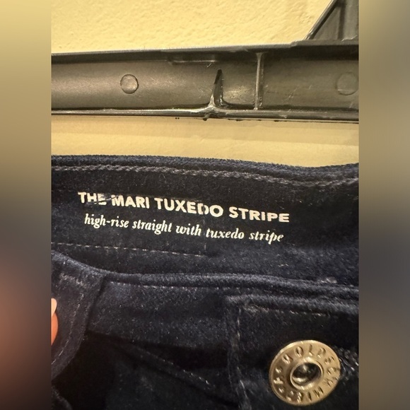 NWT AG Adriano Goldschmied Mari tuxedo stripe High Rise Straight Leg Pant SZ 26 - Picture 8 of 9